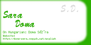 sara doma business card